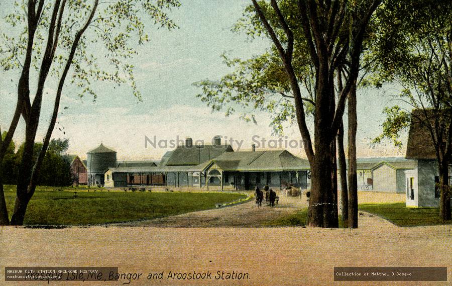 Postcard: Presque Isle, Maine, Bangor & Aroostook Station